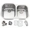 Anzzi Moore Undermount 32" 60/40 Double Bowl Kitchen Sink in Brushed Satin K-AZ3220-3B - alternate 4